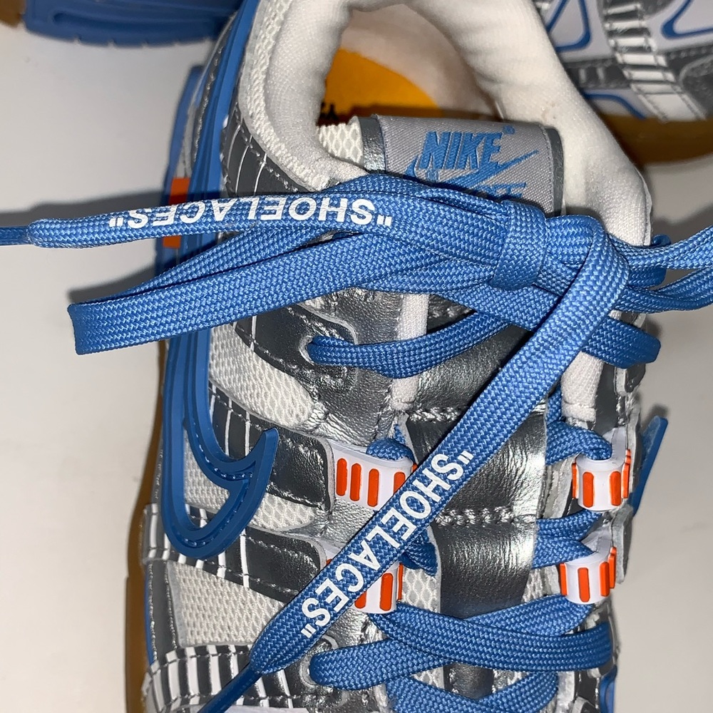 Nike Off White Dunk Ruber UNC Blue - Picture 7 of 11